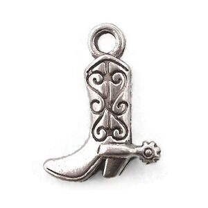 10pcs Cowboy Boot Charms silver tone metal boots western‎